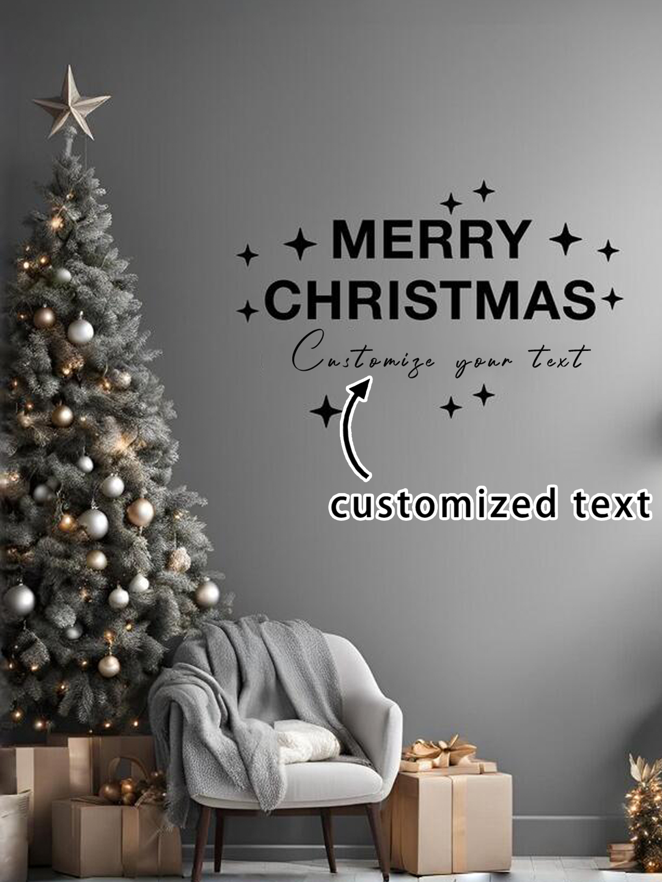Custom Merry Christmas Wall Decal